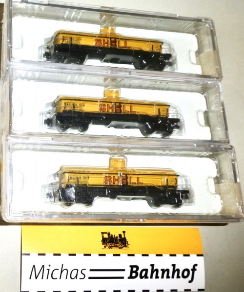 3-SET 8.000 Gallon Shell Tank Car Tex N Rails Inaugural Series 22 N 1:160 œ04 å