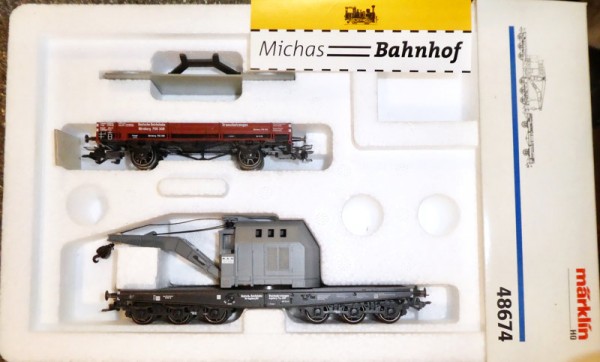 Märklin 48674 Kranwagent Set Weichenkranwagen Nürnberg H0 1:87 OVP HH3 å