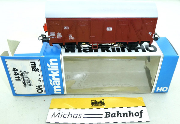 Märklin 4411 Güterwagen DB mit Schlusslicht Original-Karton H0 1:87 OVP GA2 å