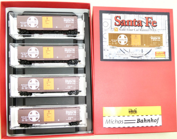 Micro Trains Line Santa Fe Box Four Car Runner Pack 993 00 071 N 1:160 HS4 å