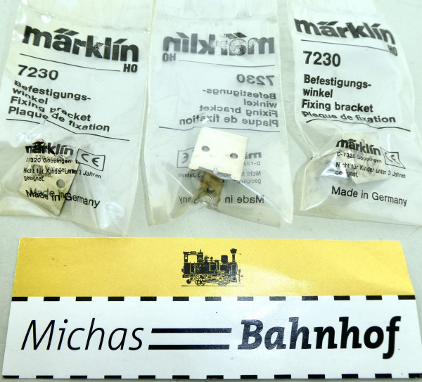Märklin 7230 Befestigungswinkel 3er Set H0 1:87 LB4 å