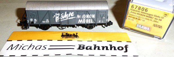 BRAWA 67806 Ged Güterwagen Glmhs 50 Bähre Mignon Möbel Ep3 NEU N 1:160 OVP HG3 µ