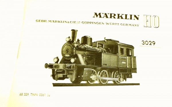 3029 Märklin Anleitung 68 329 TNN 0361 ju å *