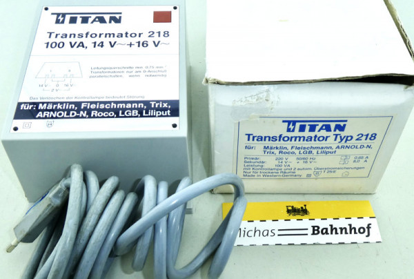 218 Titan Transformator f Märklin Fleischmann Trix ARNOLD Roco Liliput OVP Li6 å