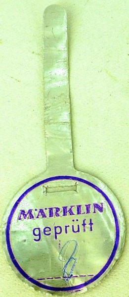 Prüfsiegel Märklin LILA 8 å SCH *