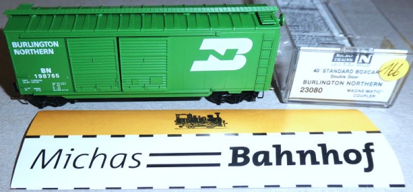 Burlington Northern 198765 40´ St Boxcar Micro Trains Line 23080 N 1:160 Ä166 å