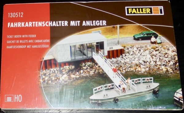 FALLER 130512 Fahrkartenschalter mit Anleger Bausatz ungebaut H0 1:87 OVP LL1 µ