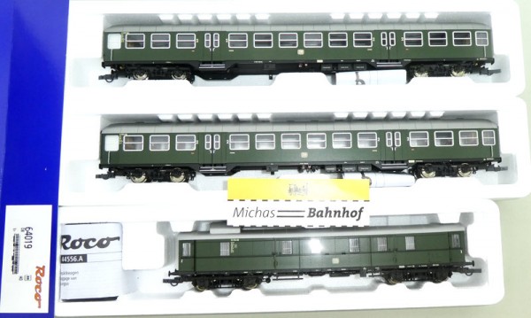 3 teiliges Set Nahverkehrszug DB Ep III Roco 64019 NEU 1:87 KA1 µ