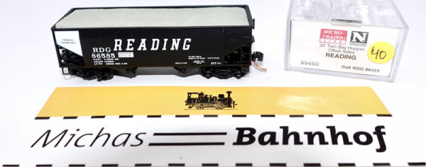 Micro Trains Line 55490 33' Twin Bay Hopper Reading 86585 N 1:160 g40 å