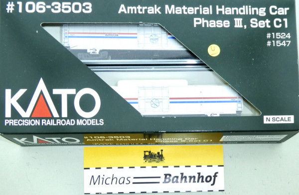 Kato #106-3503 Amtrak Material Handling Car Phase 3 Set C1 1:160 OVP #U HG4 å