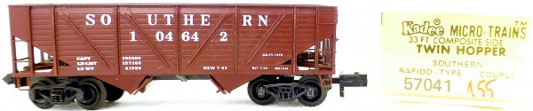 Micro Trains Line 57041 Southern 104642 33&#039; Twin Hopper 1:160 OVP #i155 å