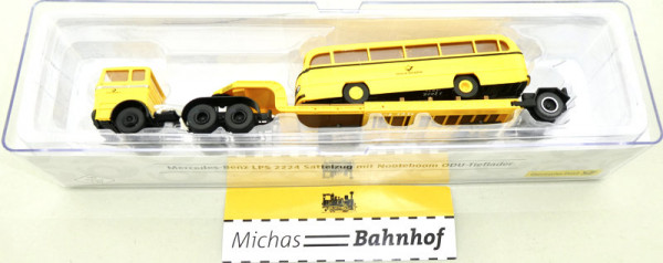 Brekina Mercedes Benz LPS 2224 Sattelzug Nooteboom ODU-Tieflader 1:87 HV6 å