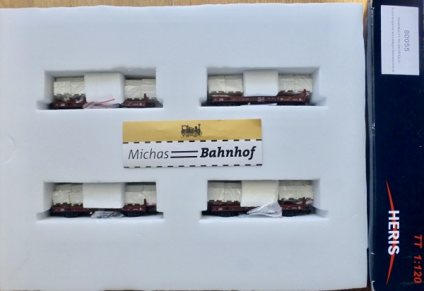 4 x Gasbetonsteine auf Lklmmp Autotransporter Heris 80055 TT 1:120 NEU HI5 å