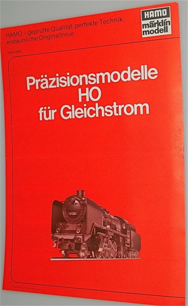 HAMO Katalog Neuheitenblatt Märklin 1978 gut bis sehr gut