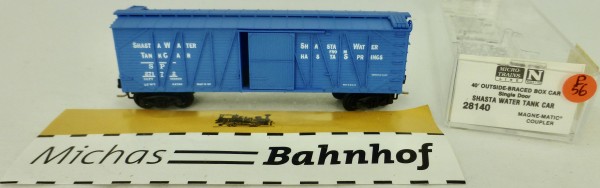 Shasta Water Tank 40&#039; Outside Braced Box Car Micro Trains Line 28140 1:160 P56 å