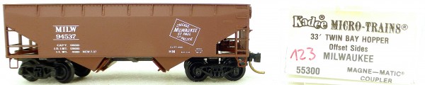 Micro Trains Line 55300 Milwaukee 94537 33&#039; Twin Hopper OVP 1:160 #K123 å