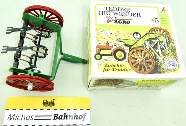 Heuwender Kovap Kovar Agro Blechspielzeug Zubehör für Traktor OVP LJ2 å