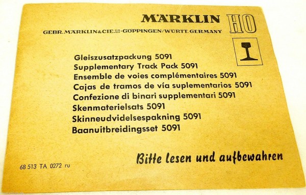5091 Märklin Anleitung 68 513 TA 0272 ru å