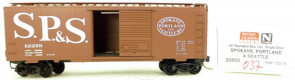 Micro Trains Line 20850 S.P.&amp;S. 12218 40&#039; Standard Boxcar 1:160 OVP #H037 å