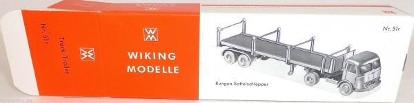 51r MB Rungen Sattelschlepper Wiking Karton leer rd å