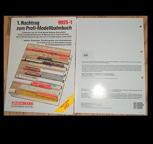 ENGLISH 1st Extension Text for Profi model railway book Fleischmann 9925-1 GB µ HS7