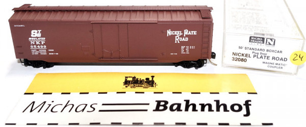 Micro Trains Line 32080 50&#039; Standard Boxcar Nickel Plate Road 85499 N 1:160 m24 å