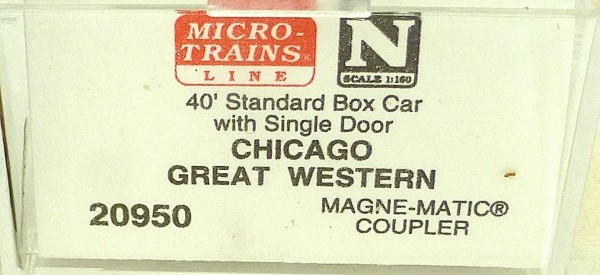 40´ St Boxcar Chicago Great Western 90017 Micro Trains Line 20950 N 1:160 D å*