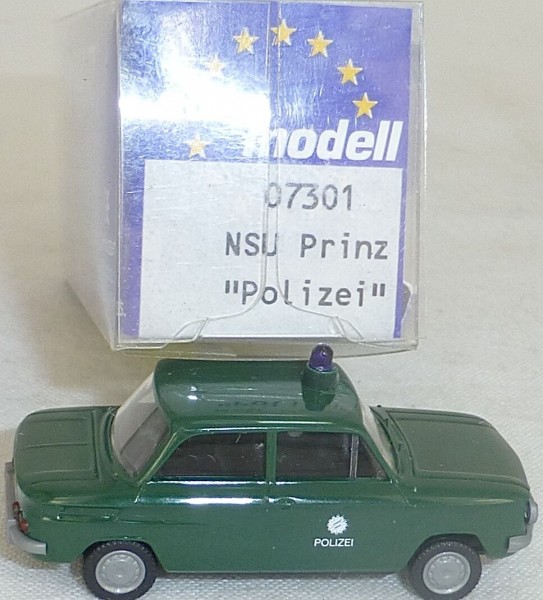 Polizei NSU TT PKW NSU Prinz IMU/EUROMODELL 07301 H0 1/87 OVP #LL1å