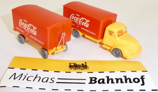 Coca Cola Magirus orange rot Hängerzug LKW IMU Replika Serie 1:87 H0 #13 å