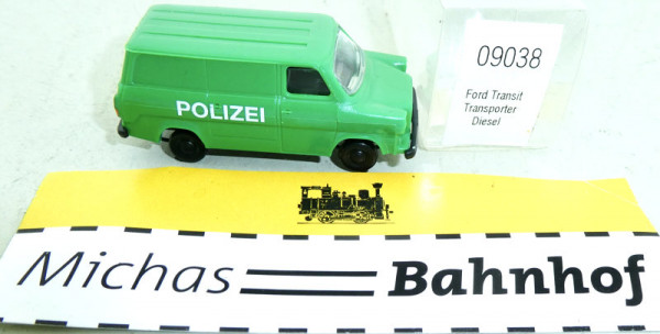 Ford Transit Polizei Transporter Diesel IMU EUROMODELL 09038 H0 1:87 OVP HO1 å