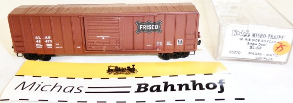 SL-SF 42473 50&#039; Rib Box Car Single Door Micro Trains Line 25270 N 1:160 J75 å