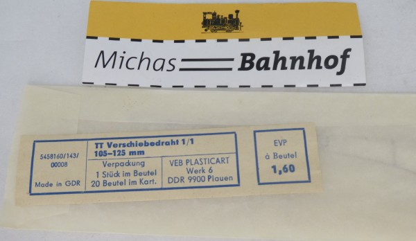 Oberleitung Verschiebedraht 105-125mm Plasticart 5458160 1:87 OVP LJ5 å