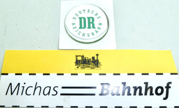 DR Klebe Button Deutsche Reichsbahn ca 30mm ⌀ #E KG4å