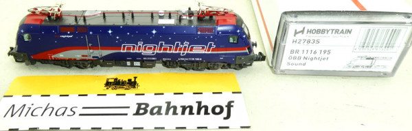 H2783S Hobbytrain Nightjet Sound ÖBB E-Lok Rh 1116 195 Taurus OVP N 1:160 HQ5 µ