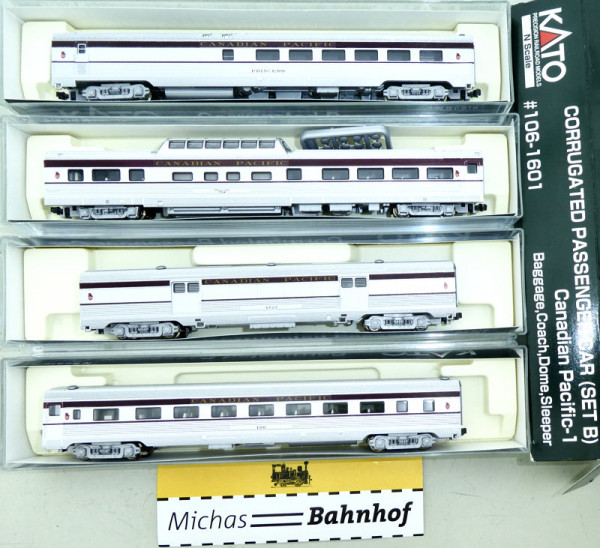 106-1601 Kato CORRUGATED PASSENGER CAR SET B Canadian Pacific 7 1:160 OVP HU2 å