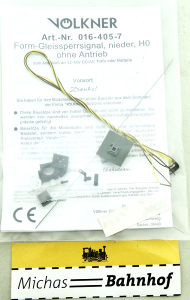 Völkner 016-405-7 Form-Gleissperrsignal Bausatz ungebaut H0 1/87 OVP HD3 å