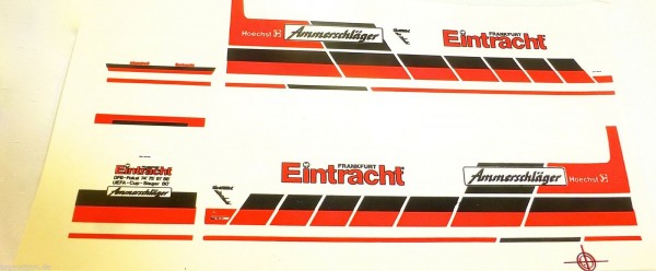 Eintracht Frankfurt Nassschieber Busbeschriftung f Wiking O303 RHD u a H0 1:87 å