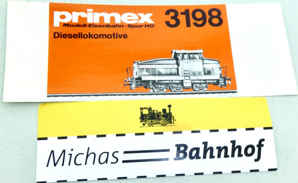 Primex 3198 Aufkleber für Verpackung OVP H0 1:87 HH3 å