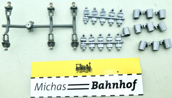 Wiking 10 Mülltonnen 6 Busfahrer 20 Zughaken Zubehör H0 1:87 LC2 å