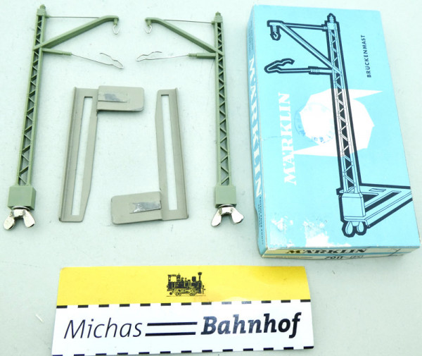 Märklin 7011 Brückenmast Oberleitungsmast f M-Gleis Blechbrücke H0 1:87 OVP #HJ3å