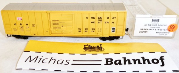 GBW 16012 50&#039; Rib Box Car Single Door Micro Trains Line 25230 N 1:160 J81 å