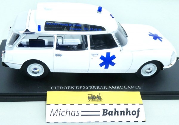 Citroen DS20 Break Ambulance Ixo Hachette Diecast 1:24 HE3 µ