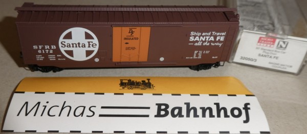 Santa Fe SFRB 6172 50&#039; St Box Car Micro Trains Line 32050/3 1:160 ø32 å