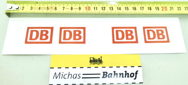 Aufkleber 4x DB Logo Deutsche Bundesbahn ca 38mm #Y KG4å