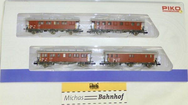 SBB-CFF Schweizer Oldtimerwagen Bauzugset PIKO 94346 N 1:160 NEU OVP HS3 µ*