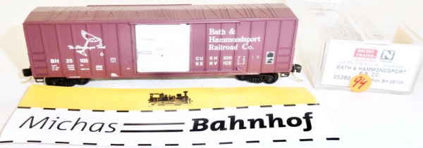 BH 25105 50&#039; Rib Box Car Single Door Micro Trains Line 25380 N 1:160 J94 å