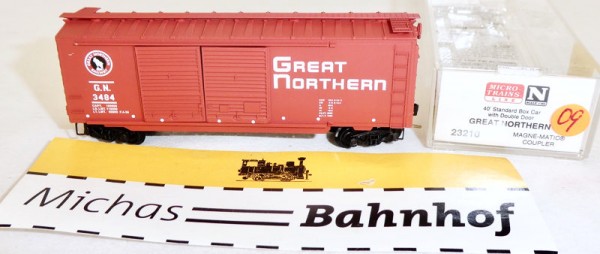 Great Northern 3484 40´ Box Car Double Doors Micro Trains Line 23220 N 1:160 J09 å