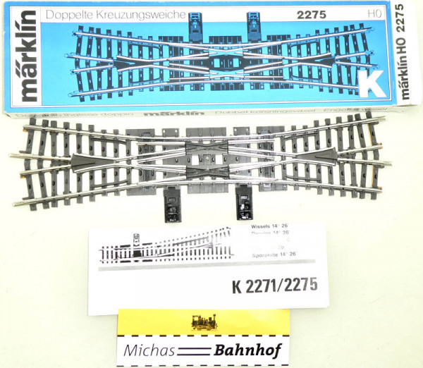Märklin 2275 Doppelte Kreuzungsweiche K Gleis H0 1:87 OVP KA2 å