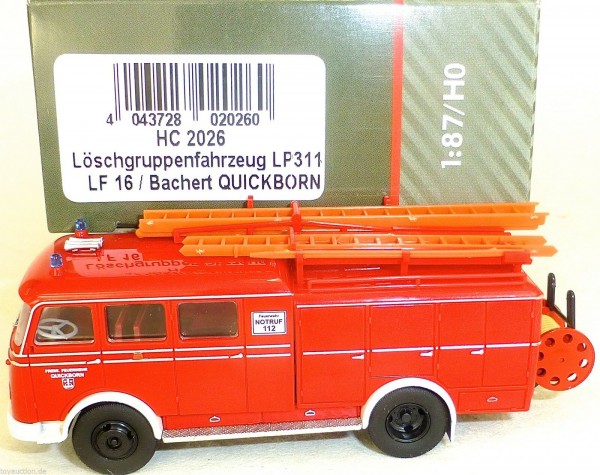 Löschgruppenfahrzeug LP311 LF16 Bachert QUICKBORN HEICO HC2026 OVP NEU µ