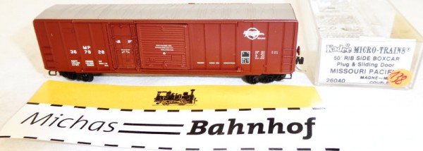 M&#039;P 367928 50&#039; Rib Box Car P&#039;lug Door Micro Trains Line 26040 N 1:160 J138 å